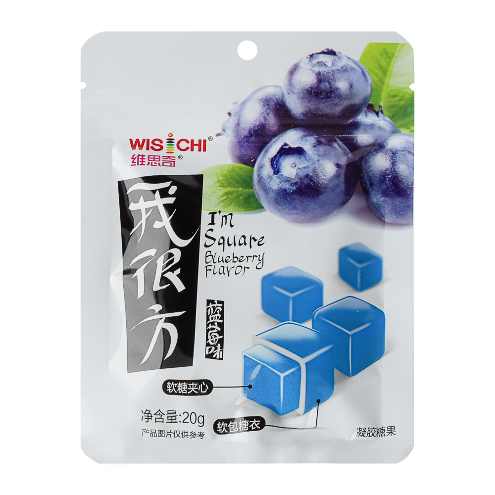 Мармелад жевательный "Черничные кубики", 20г., арт.№ 347-559