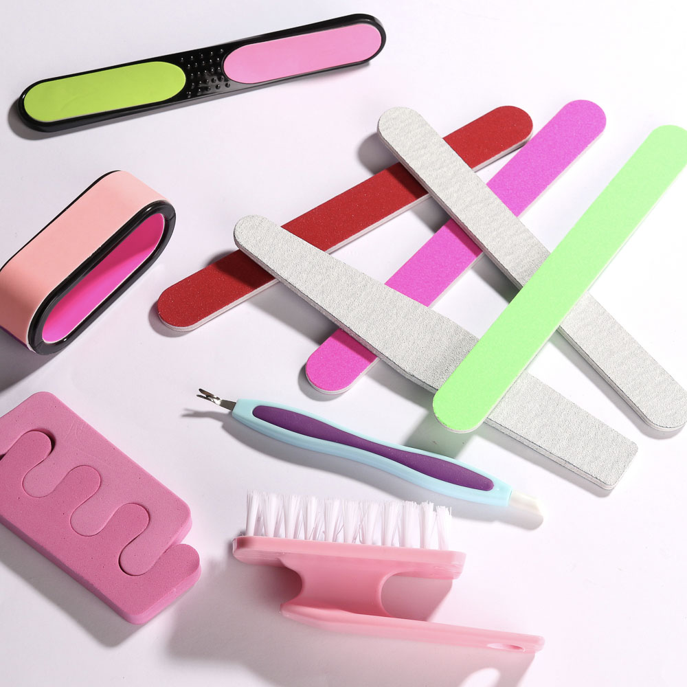 ЮНИLOOK Пилка для ногтей шлифовальная овальная 2-х сторонняя, 180/180 грит, ЭВА, 17,8см, 6 цветов, арт.№ 305-232