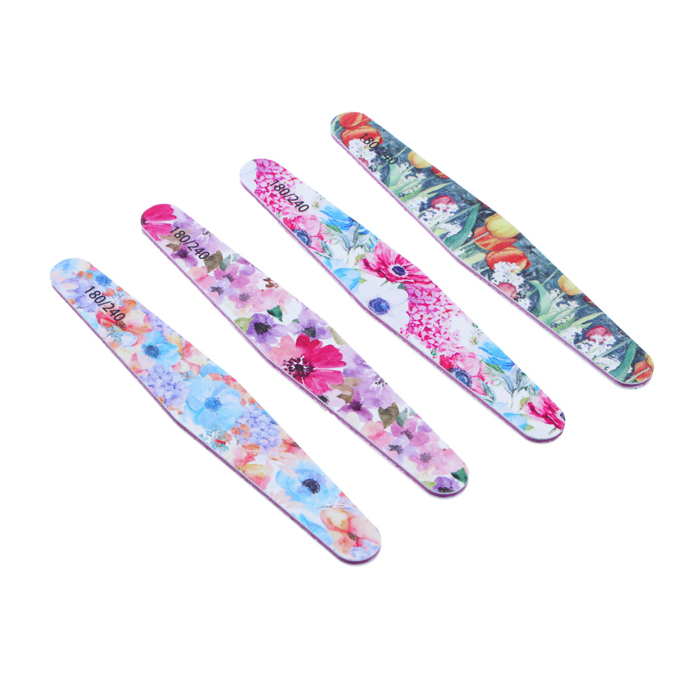 ЮНИLOOK Пилка для ногтей шлифовальная ромбовидная 2-х сторонняя, 180/240 грит, ЭВА, 17,8см, 4 цвета, арт.№ 305-291