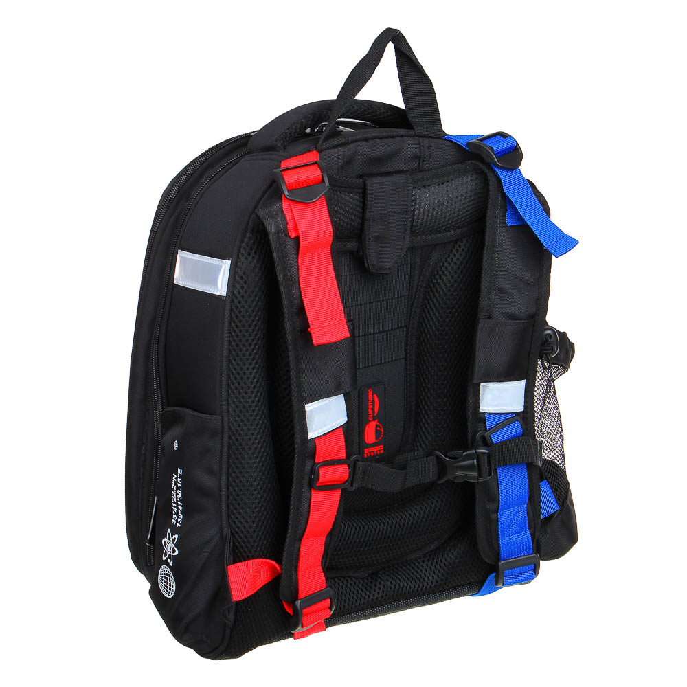 BY ПЕРЕСВЕТ Рюкзак шк.жесткий 38х28х15см, 2 отд.,2карм.,эргон.спинка, лямки рег.по росту, ПЭ, арт.№ 254-453