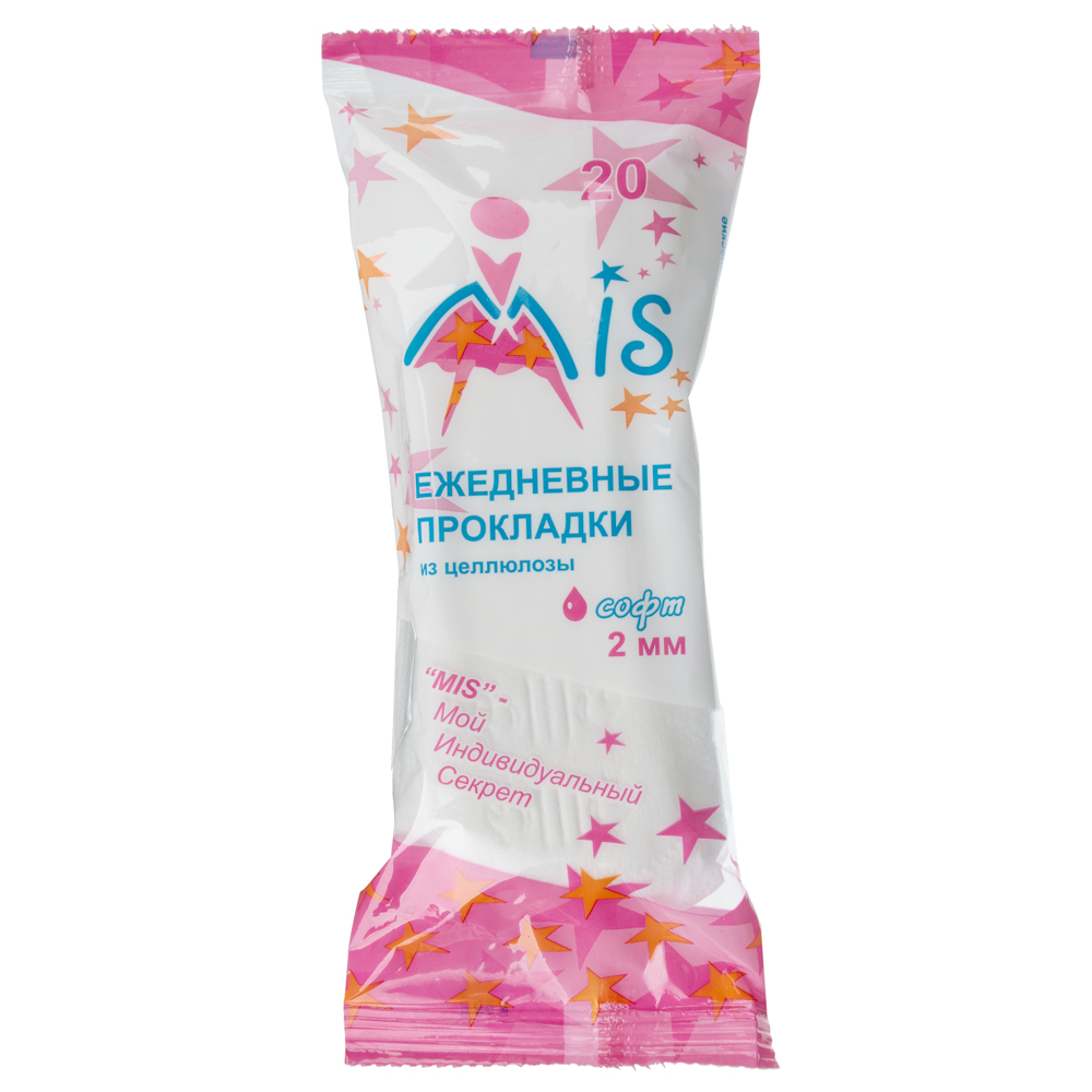 Прокладки ежедневные MIS из целлюлозы софт, п/э, 20 шт, арт.№ 939-016