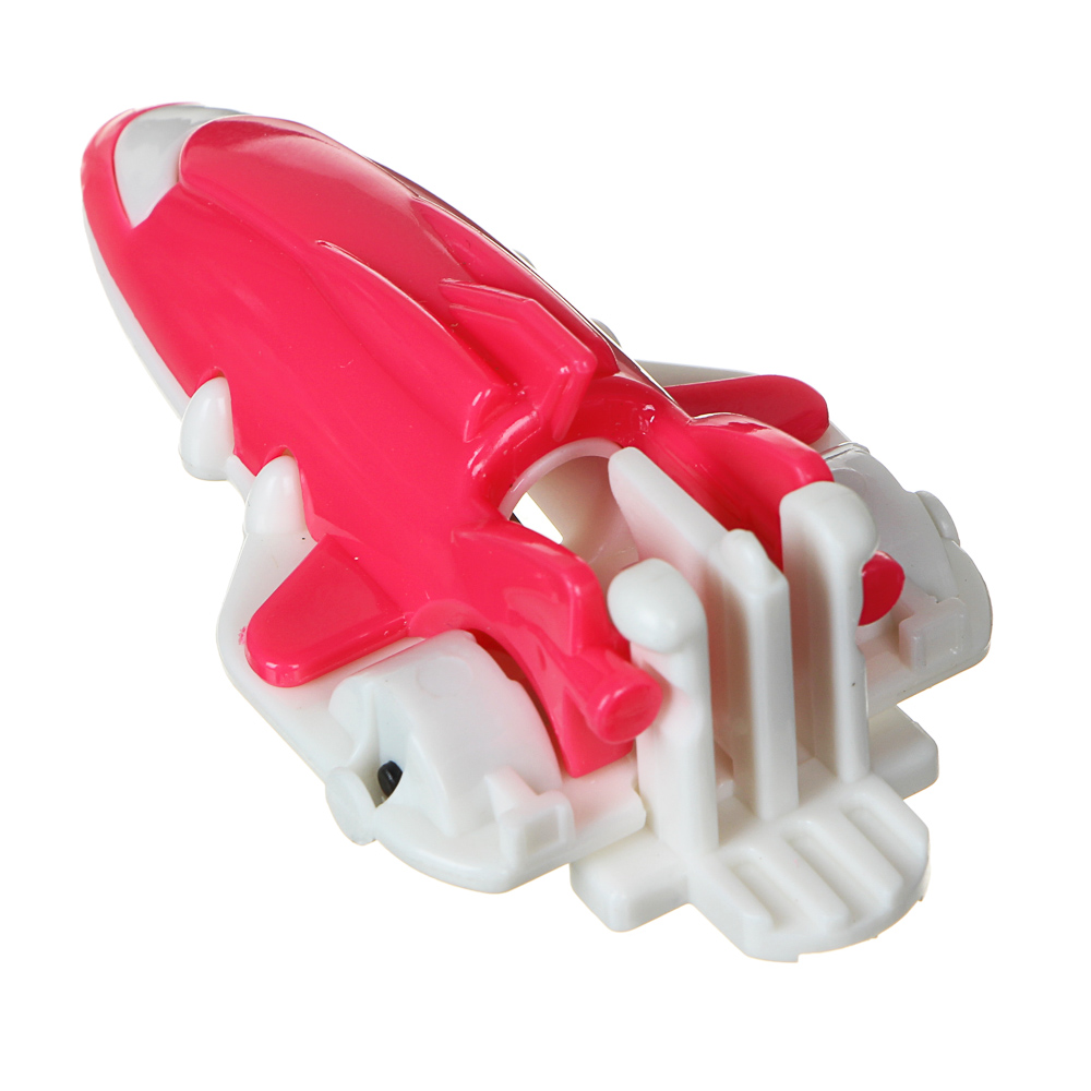 Точилка с контейнером, в форме реакт.самолета, 5,8x4,5х2см, подвиж.колеса, механизм запуска, 3цв., арт.№ 576-025