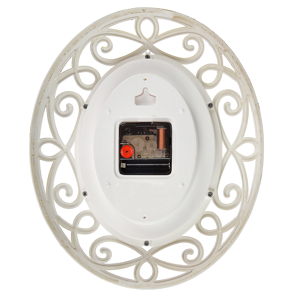 Часы настенные овал 31х26см, пластик, 2 дизайна в декоративной раме, арт.№ 581-829