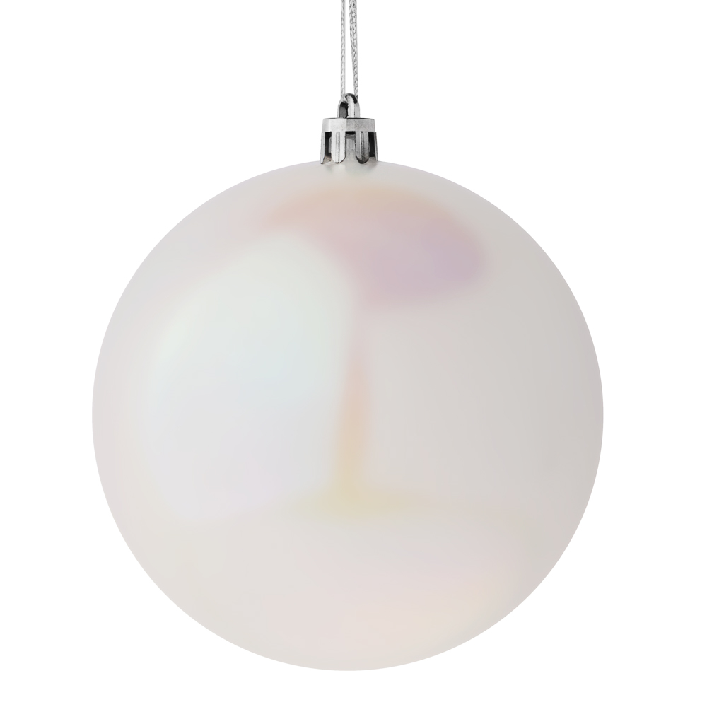 СНОУ БУМ Шар 10см пластик, белый перламутр, 26-245, арт.№ 372-732