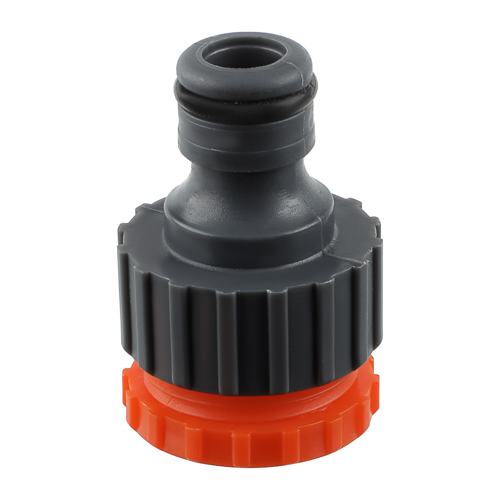 INBLOOM Штуцер резьбовой для крана с внешней резьбой, переходник d1/2" -3/4", пластик, арт.№ 160-023