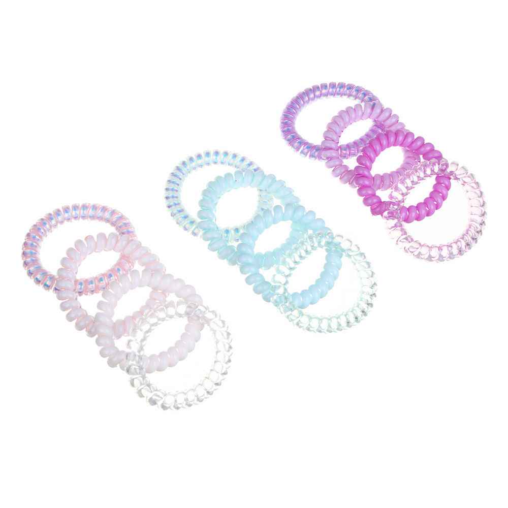 Резинки-пружинки для волос BY Русские супергерои 4шт, ТПУ, 5см, 3 сочетания, арт.№ 322-295