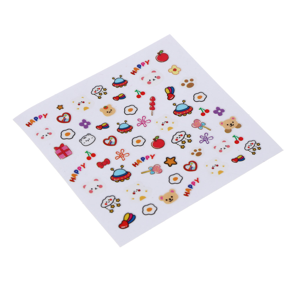 BY Русские супергерои Набор детских наклеек для ногтей и кольца 3 шт, 4 дизайна, арт.№ 316-370