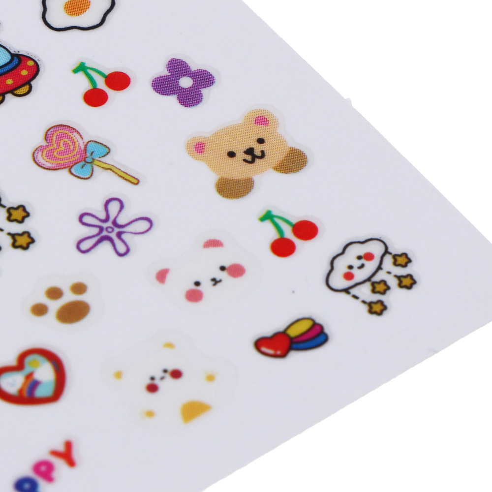 BY Русские супергерои Набор детских наклеек для ногтей и кольца 3 шт, 4 дизайна, арт.№ 316-370