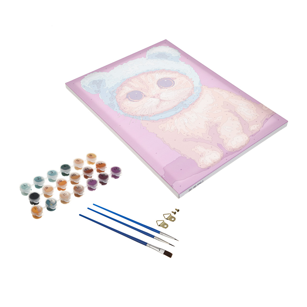 ХОББИХИТ Картина по номерам, комплект (основа, акриловые краски, кисть), 30х40см, арт.№ 281-180