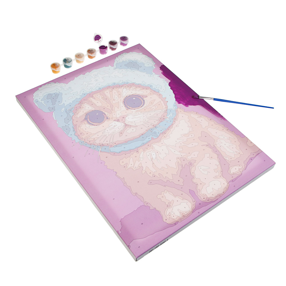 ХОББИХИТ Картина по номерам, комплект (основа, акриловые краски, кисть), 30х40см, арт.№ 281-180