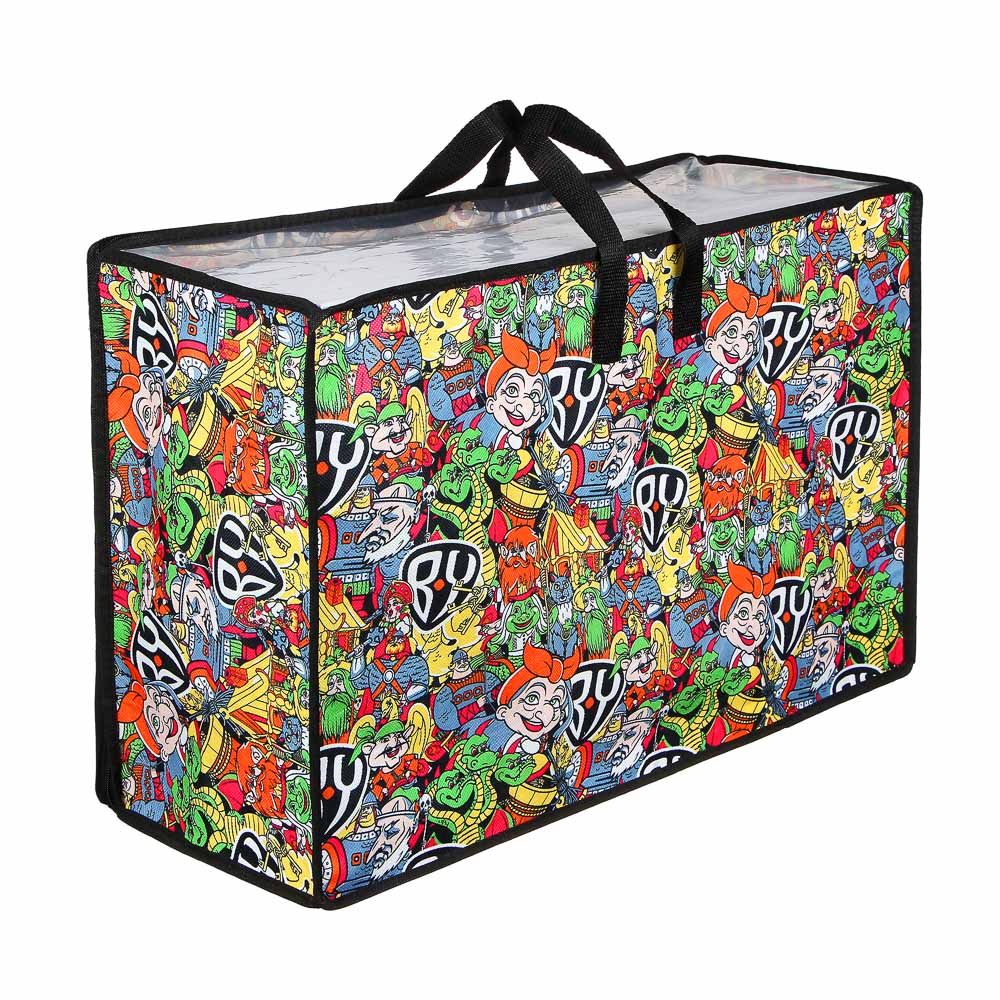 BY В ГОСТЯХ У СКАЗКИ Кофр для крупных вещей с окном на молнии, 60х40х25см, 3 ручки, спанбонд, 2 диз., арт.№ 457-574