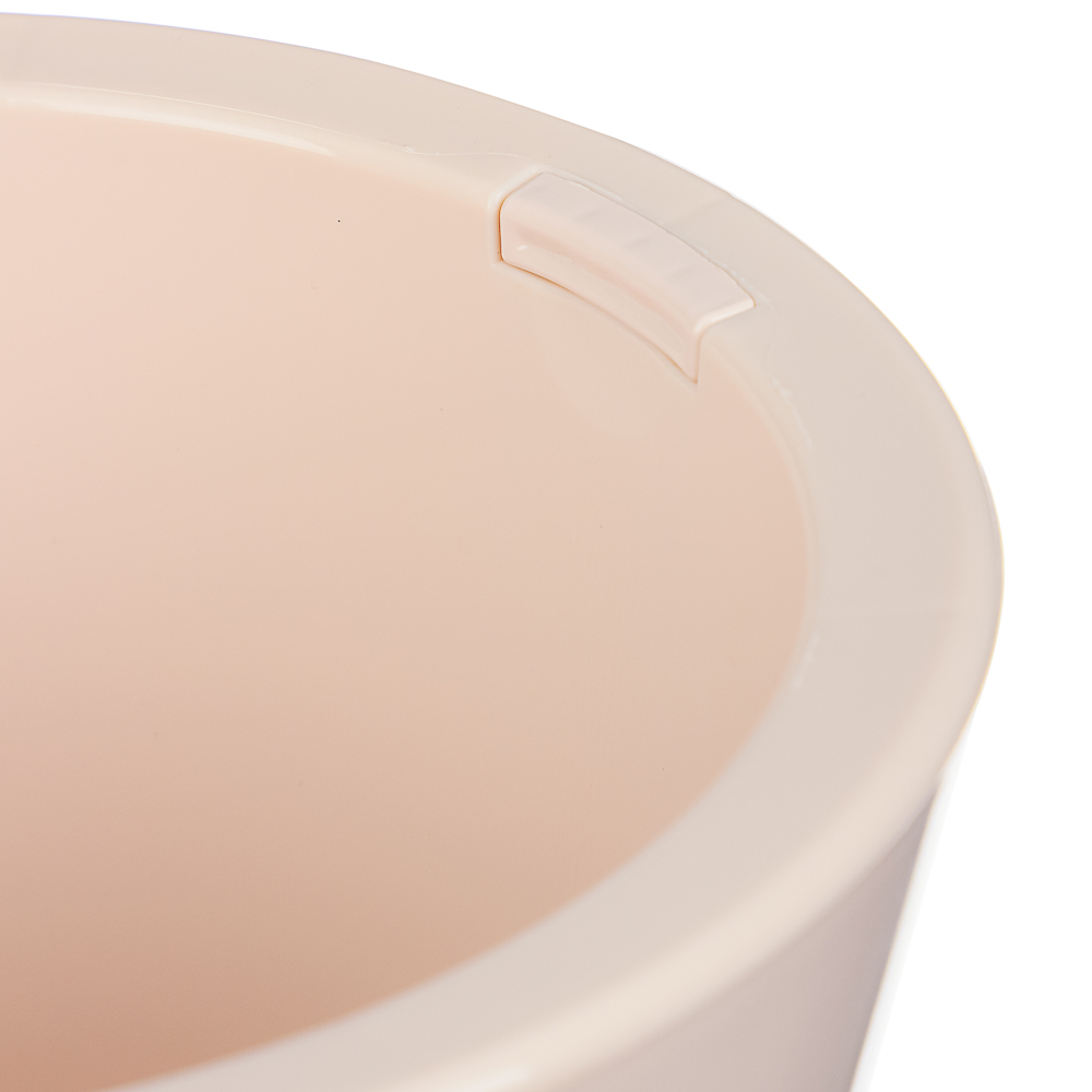 Кашпо Классика 3л, d19,5см, h16,5см пудровый пластик, арт.№ 164-383