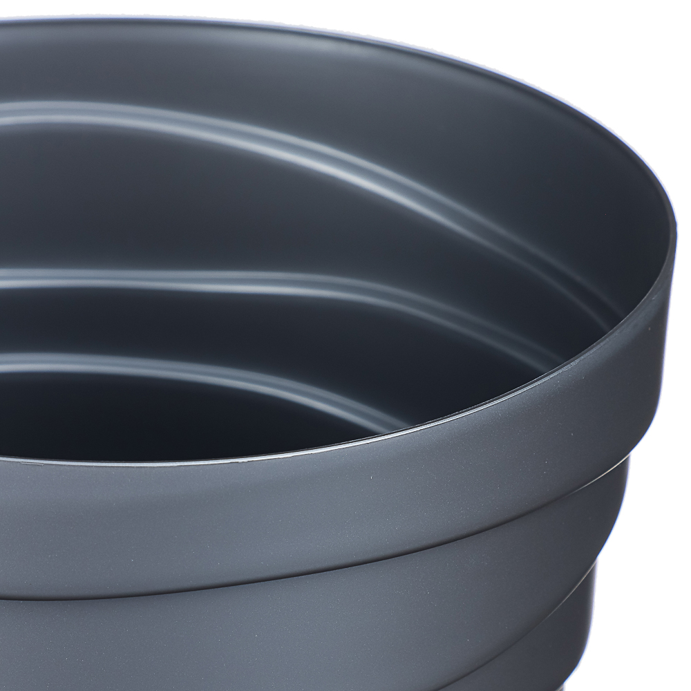 Кашпо Бархан 3,5л, d19,7см, h19,5см серебряный пластик, арт.№ 164-387