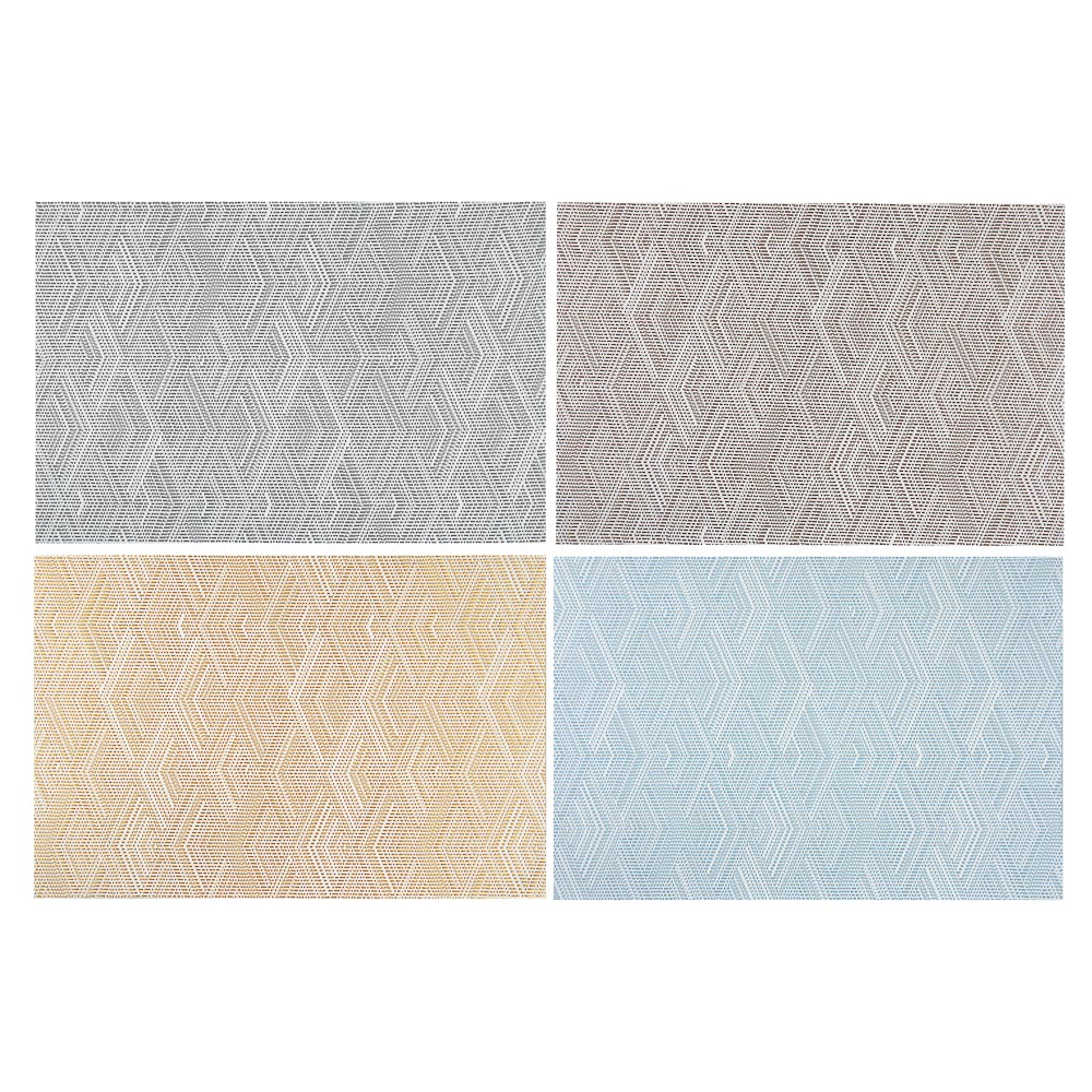 Салфетка сервировочная ПВХ, 30x45см, "Узоры", 4 цвета, арт.№ 890-324