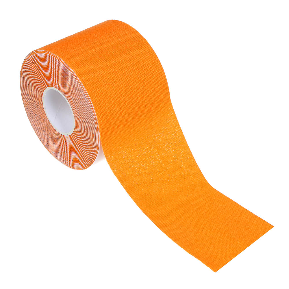 РЫЖИЙ Тейп-лента кинезиологическая, самоклеящаяся, хлопок, 5м x 5см, арт.№ 005-008