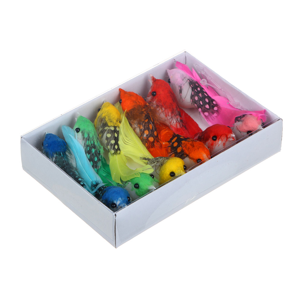 INBLOOM Птица-мини на прищепке 7см, PE, перо, арт.№ 153-120