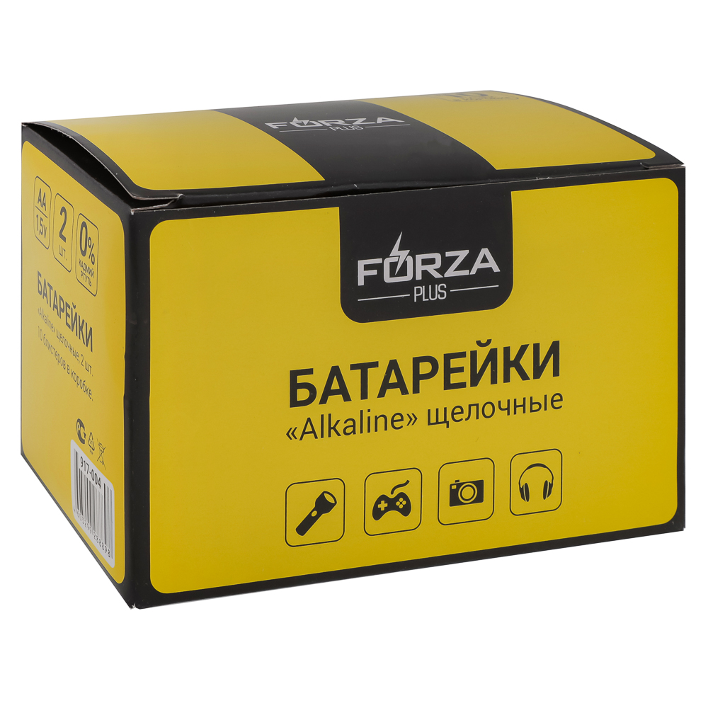 Батарейки AA FORZA 2шт "Alkaline" щелочная в блистере, арт.№ 917-004