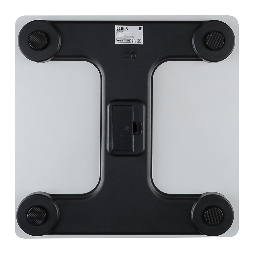 LEBEN Весы напольные электронные "Абстракция", ЖК-дисплей, макс. нагр.до 180кг, 26х26х0,5см, арт.№ 252-089