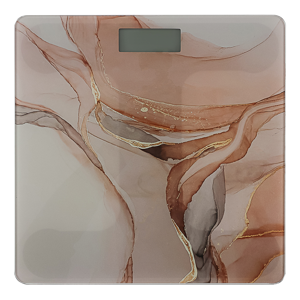 LEBEN Весы напольные электронные "Абстракция", ЖК-дисплей, макс. нагр.до 180кг, 26х26х0,5см, арт.№ 252-089