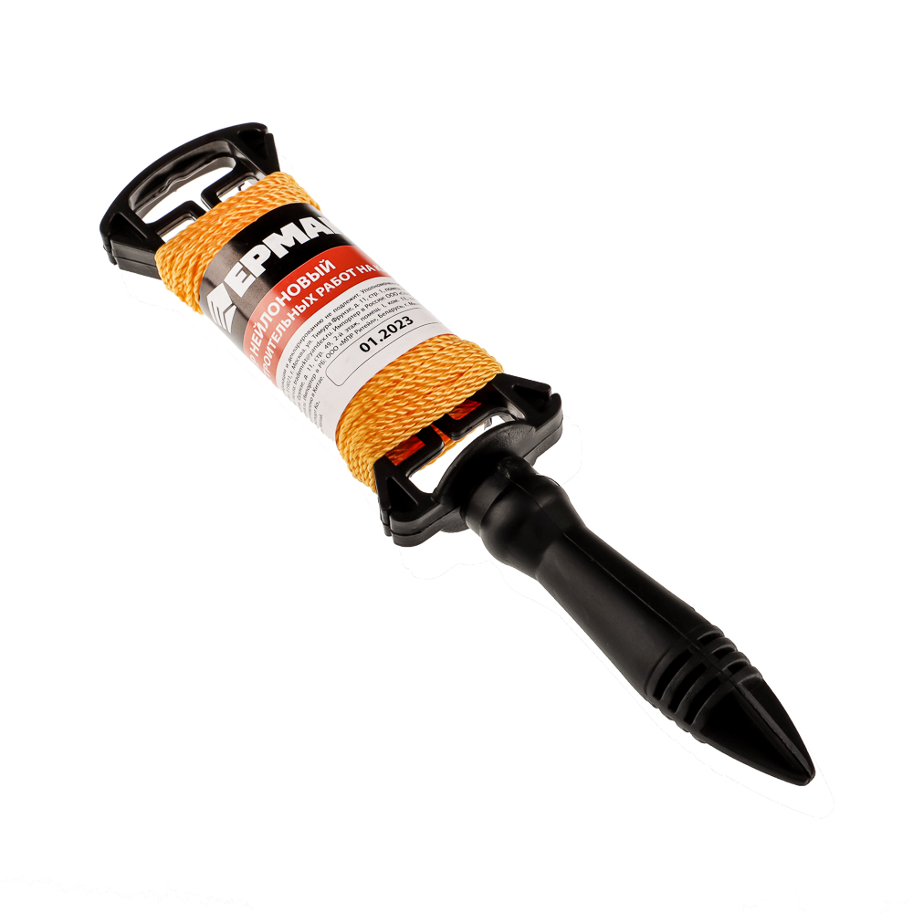 ЕРМАК Шнур нейлоновый для строительных работ на катушке 50м, арт.№ 669-107