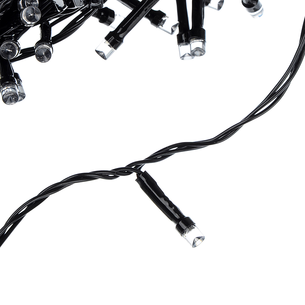 Гирлянда уличная вьюн 20 м СНОУ БУМ, 400 LED ламп, свечение мультицвет, ПВХ черный, 8 режимов, коннектор, 220В, арт.№ 351-482