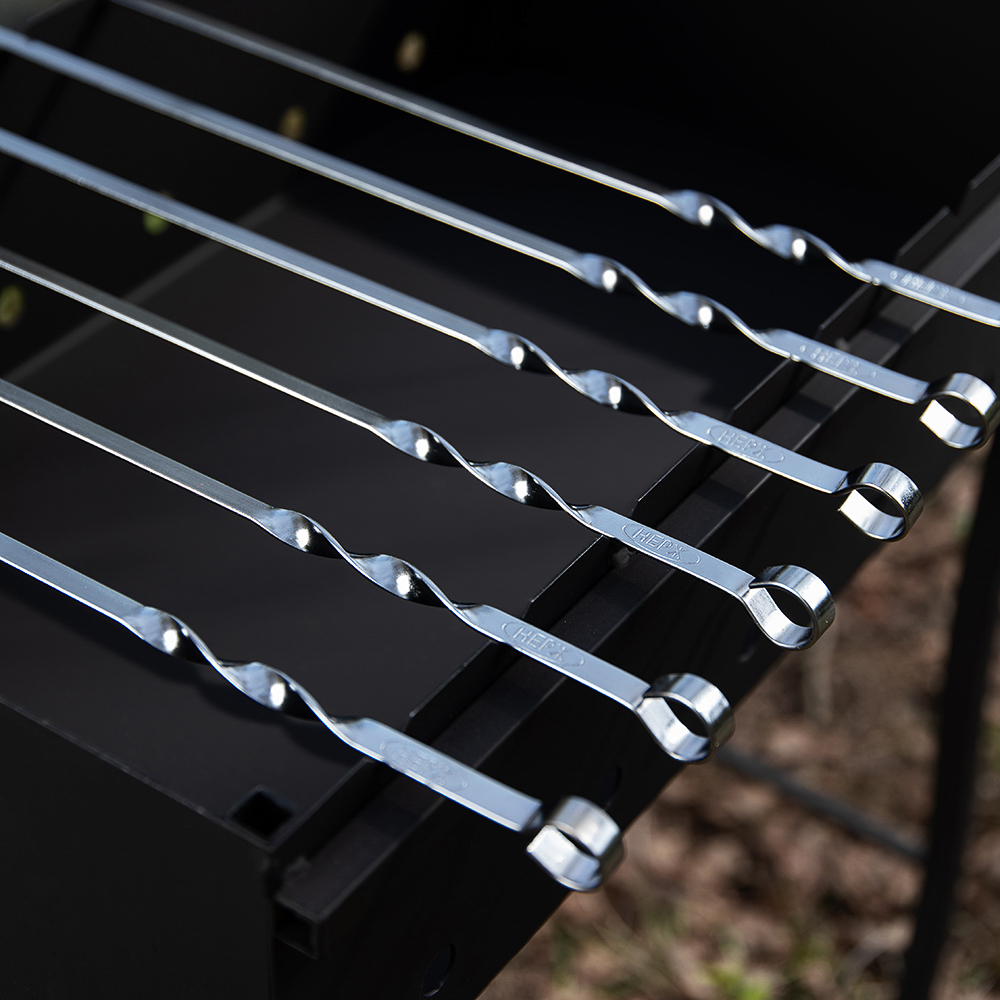 Набор шампуров в блистере тм GRILLBOOM, 6шт, 45х1x0,18см, арт.№ 103-002