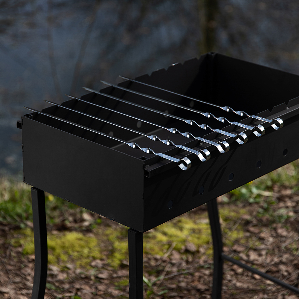 Набор шампуров в блистере тм GRILLBOOM, 6шт, 45х1x0,18см, арт.№ 103-002