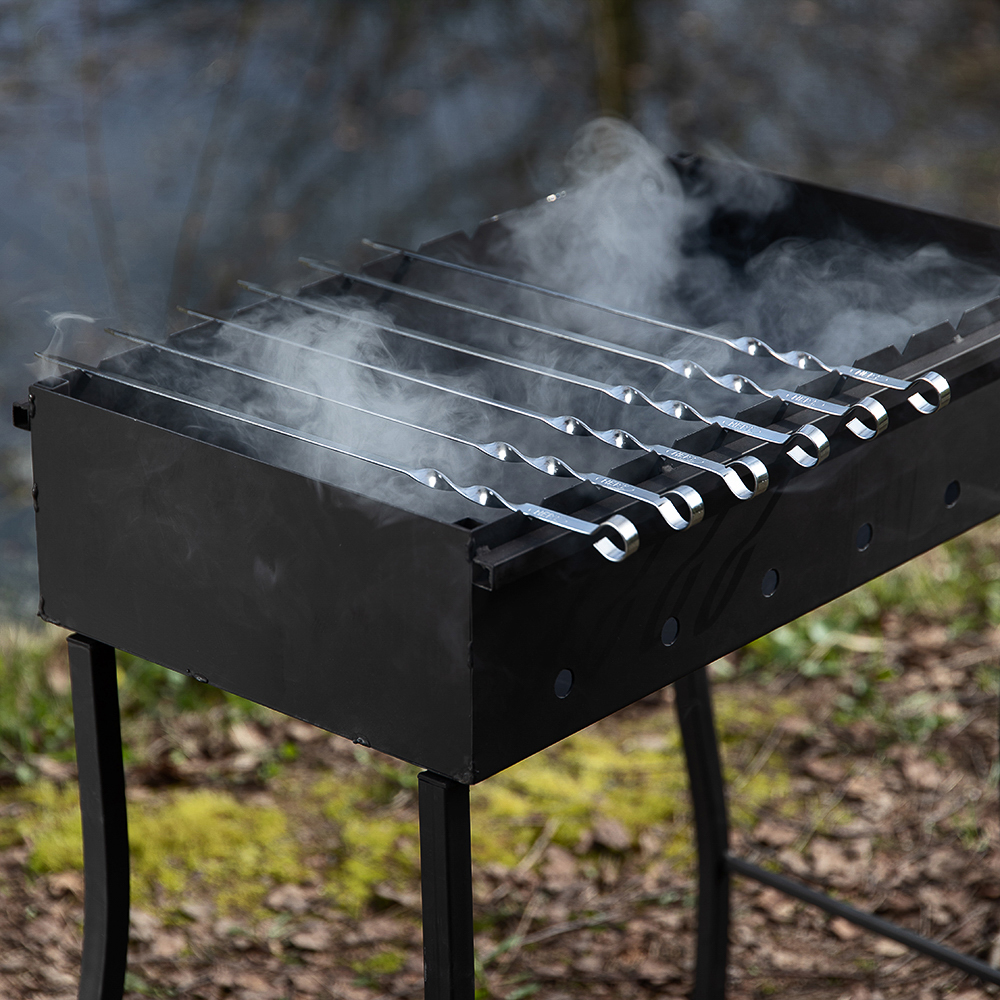 Набор шампуров в блистере тм GRILLBOOM, 6шт, 45х1x0,18см, арт.№ 103-002