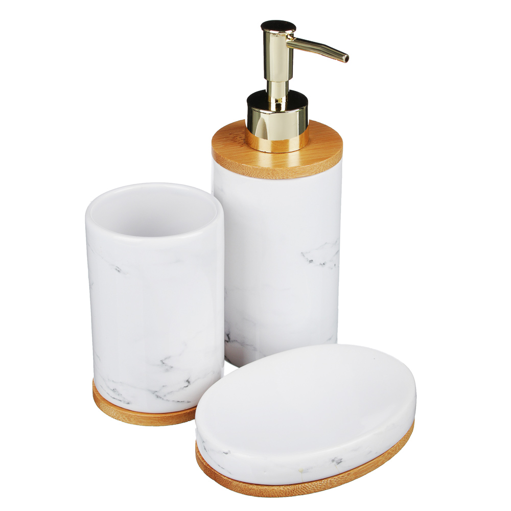 VETTA Набор для ванной 3 пр., керамика, "Мрамор Премиум", арт.№ 463-898