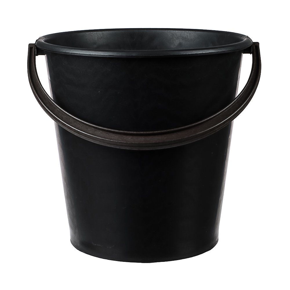 Ведро пластмассовое 10 л, хозяйственное, цвет черный, арт.№ 407-100
