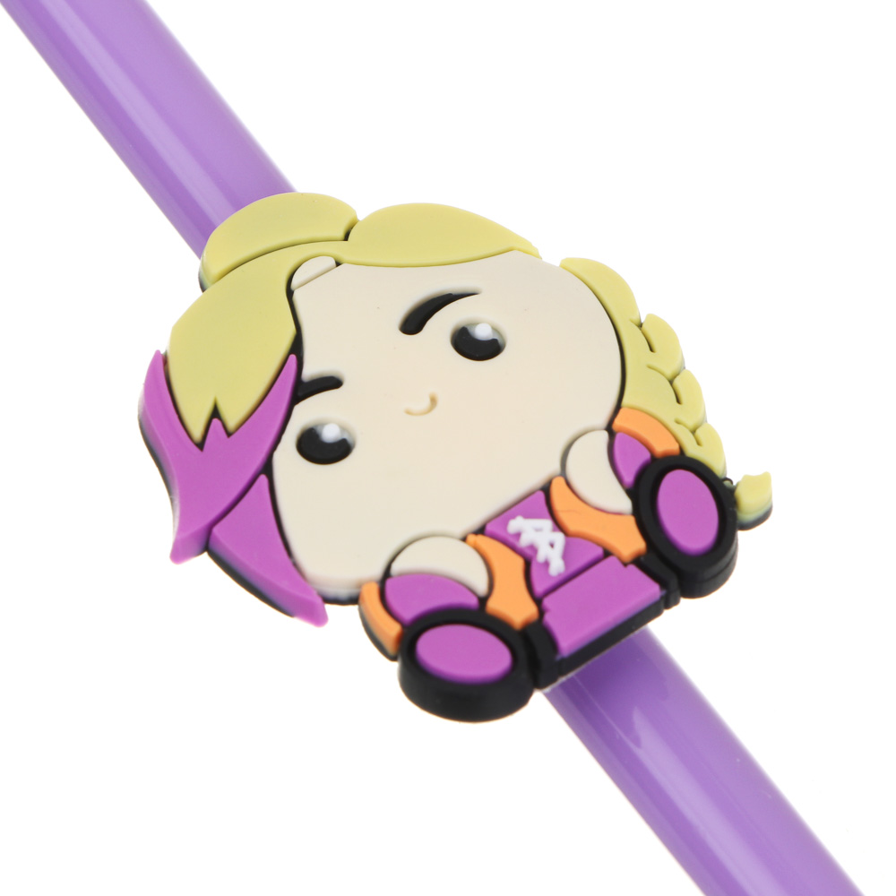 BY Набор трубочек для напитков с  декором, 4 шт, пластик, 23 см, Русские Герои, арт.№ 530-018