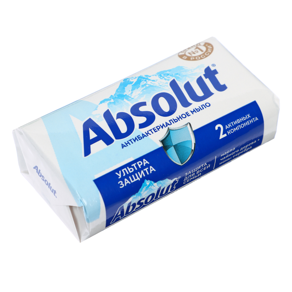 Мыло твердое ABSOLUT антибактериальное, к/у, 90г, арт.№ 952-006