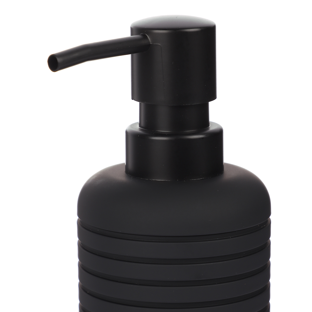 Дозатор жидкого мыла LAGO, чёрный, пластик, SWP-2410-BLK-01, арт.№ 463-548