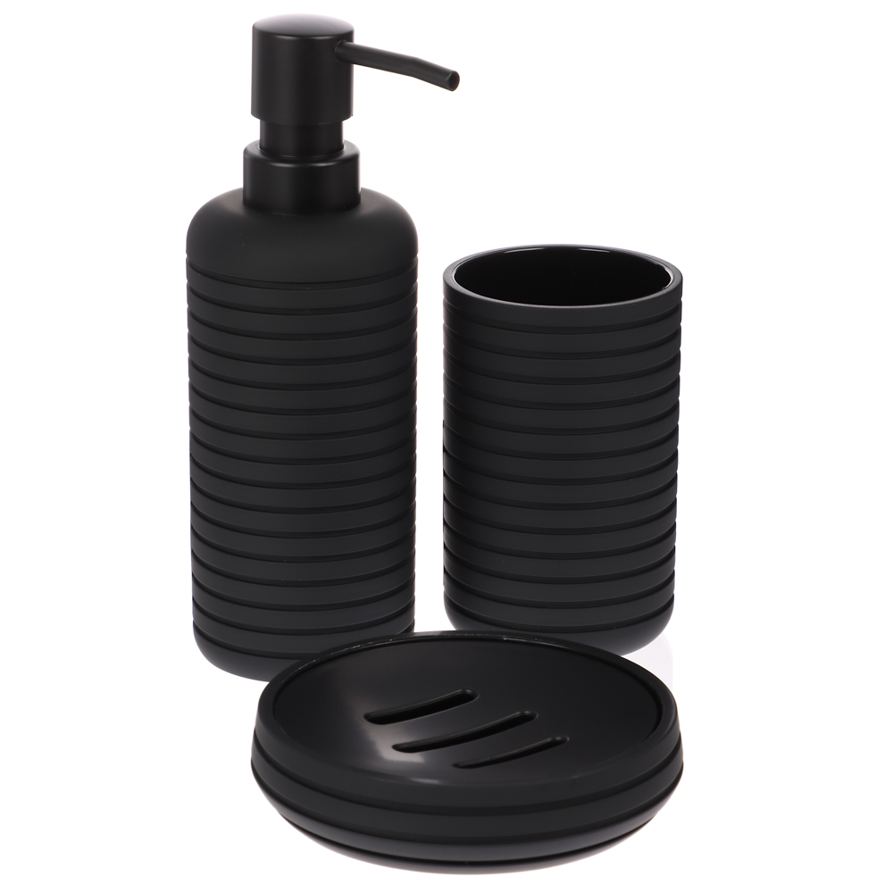 Дозатор жидкого мыла LAGO, чёрный, пластик, SWP-2410-BLK-01, арт.№ 463-548