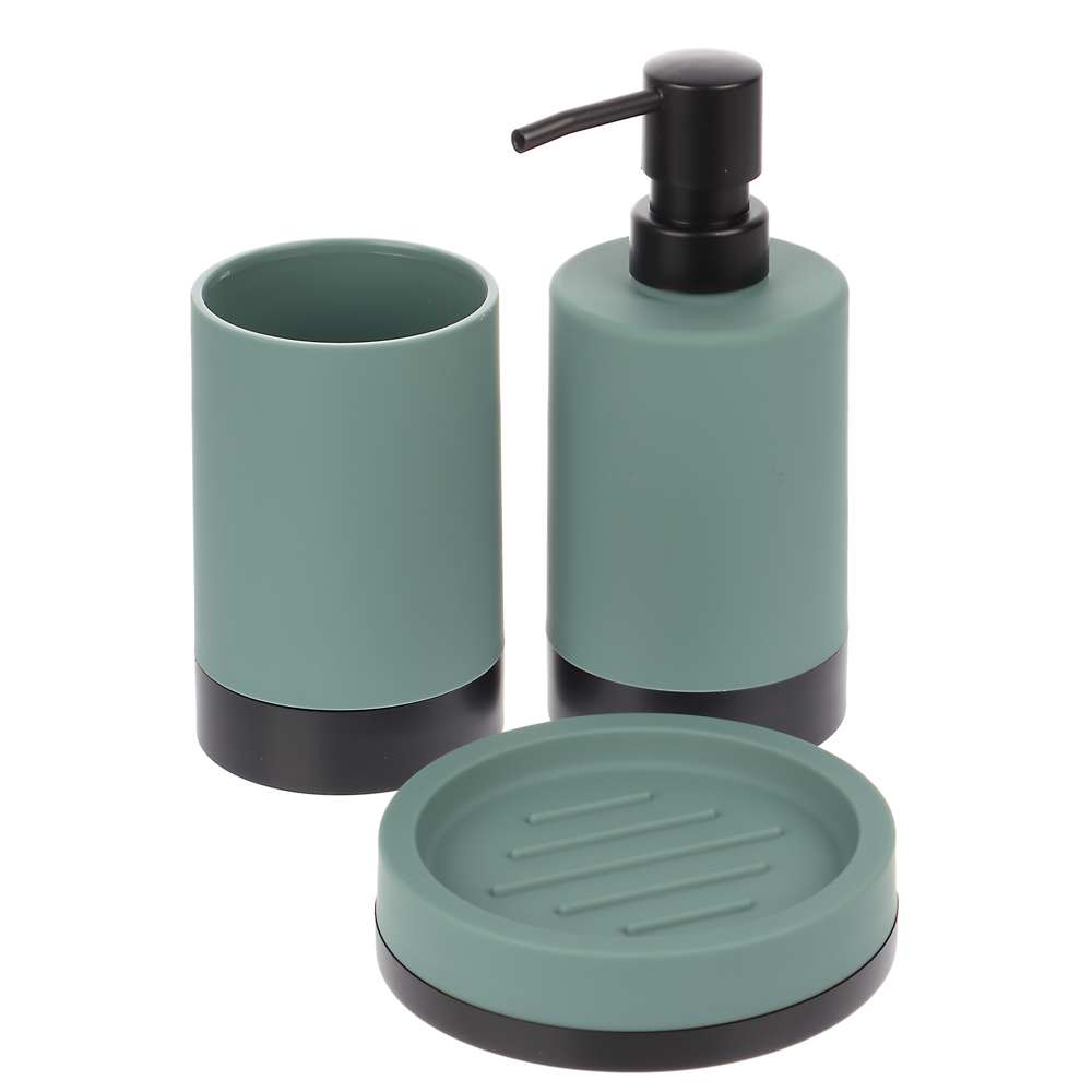 Стакан GUL, серо-зелёный, пластик, SWP-2401-GRN-03, арт.№ 463-552