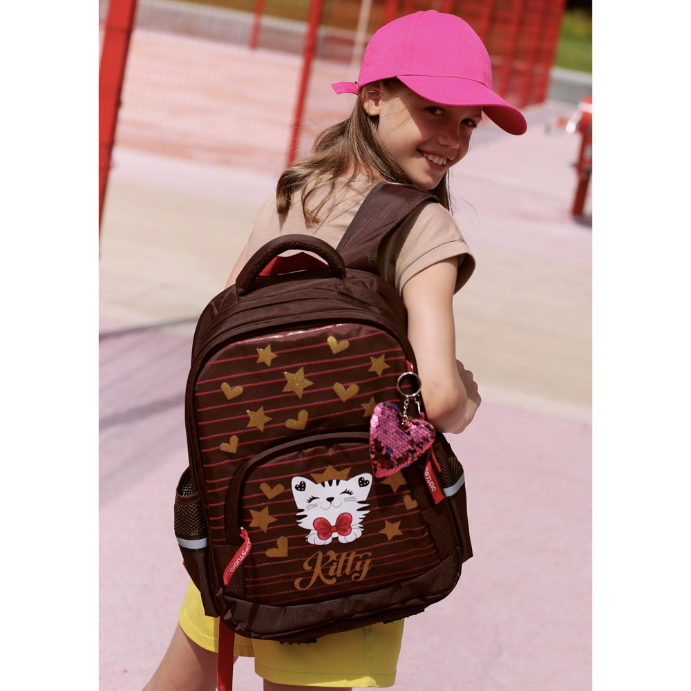 Ройал Китти Рюкзак подростковый, улучш., 41x31x18см, 2 отд., 3 кармана, уплотненная спинка и лямки, арт.№ 254-429