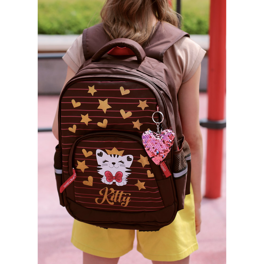 Ройал Китти Рюкзак подростковый, улучш., 41x31x18см, 2 отд., 3 кармана, уплотненная спинка и лямки, арт.№ 254-429