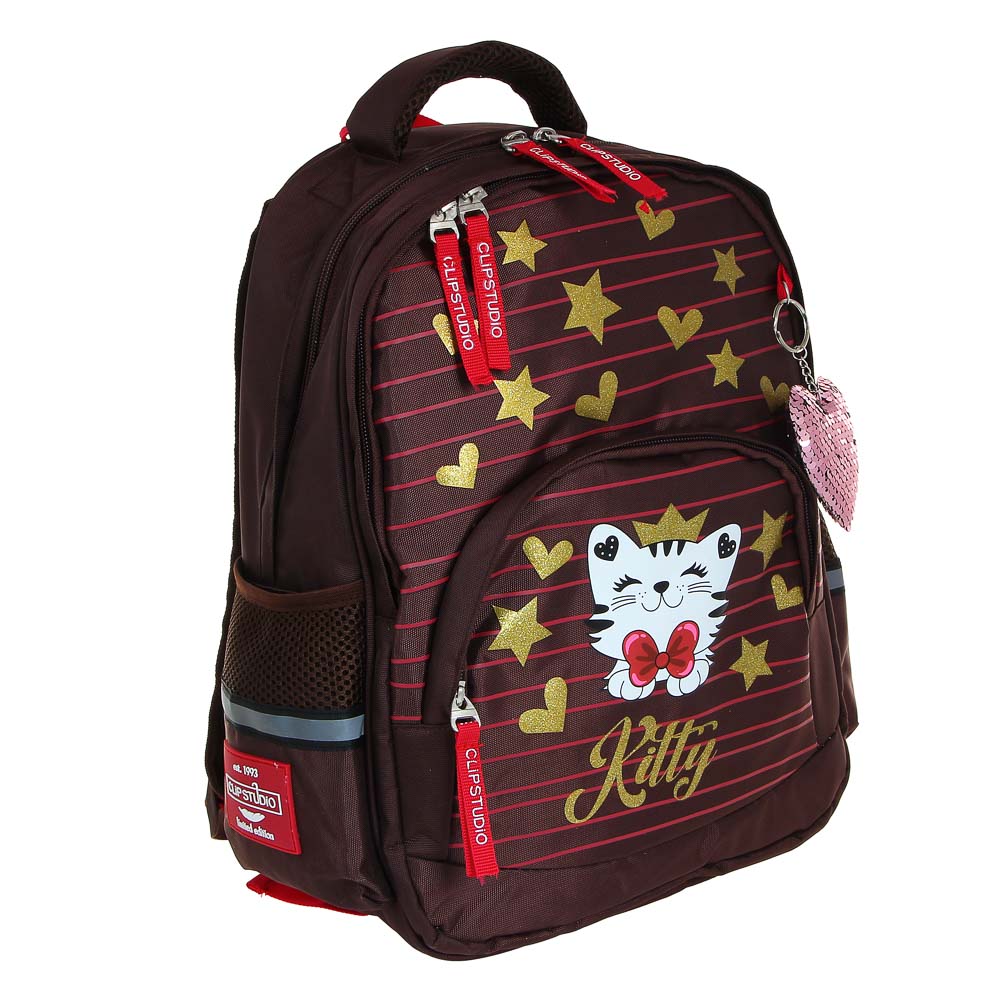 Ройал Китти Рюкзак подростковый, улучш., 41x31x18см, 2 отд., 3 кармана, уплотненная спинка и лямки, арт.№ 254-429