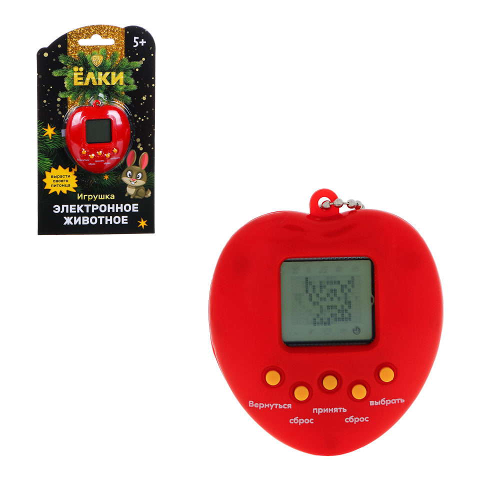 BY Ёлки Игрушка "Электронное животное", 2xAG13, пластик, 4,8х6см, 3 цвета, арт.№ 214-049