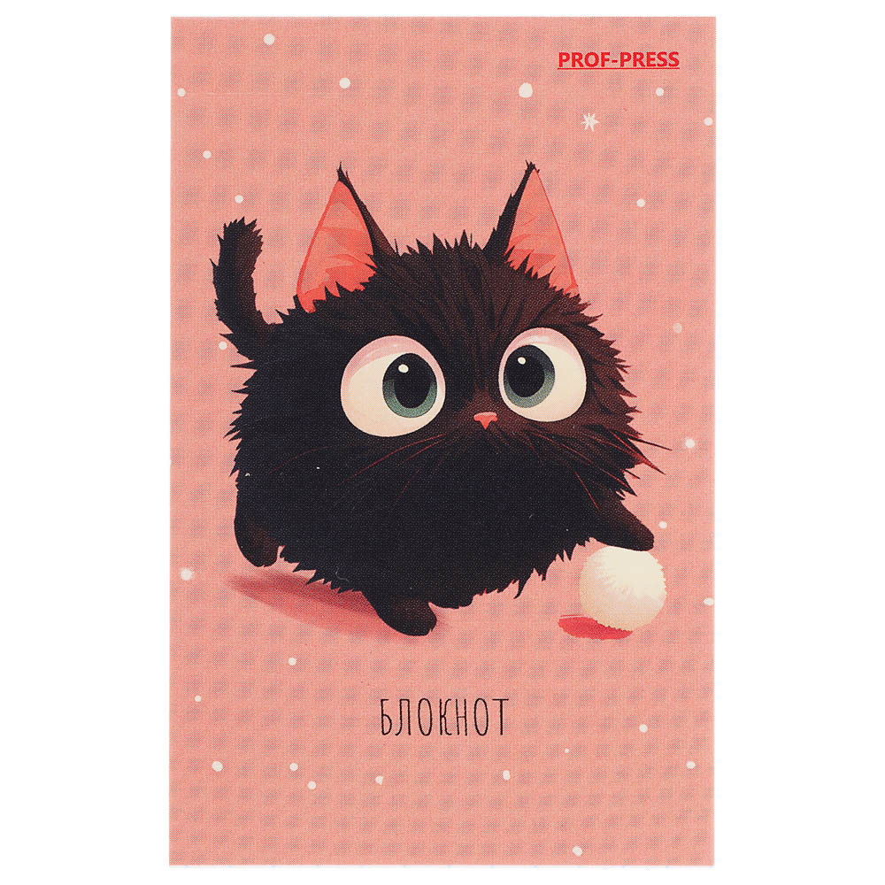 Блокнот А7, 48л, офсет, обложка картон, склейка, в ассортименте, арт.№ 540-019