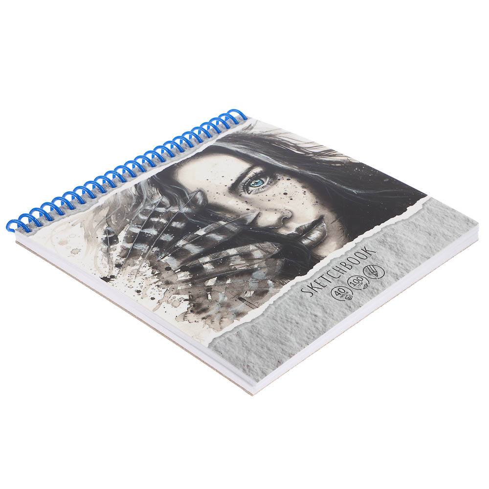 Скетчбук (альбом), тверд.подложка, спираль, в ассортименте, арт.№ 515-076