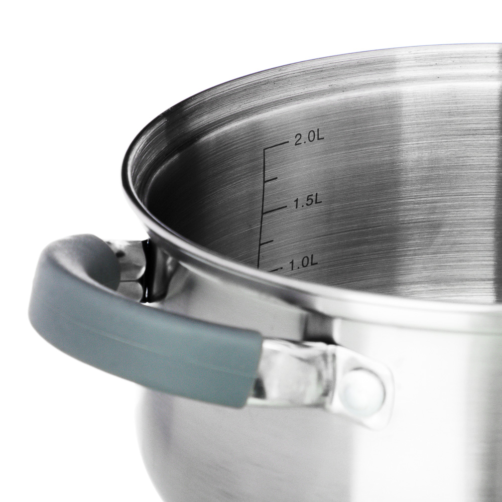 VETTA Вена Кастрюля 18х10,5см. 2,6л. со стекл. крышкой, индукция, арт.№ 822-054