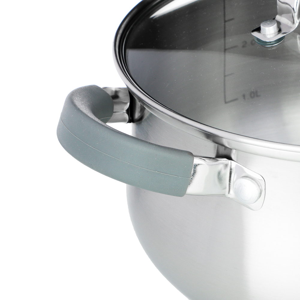 VETTA Вена Кастрюля 20х11,5см. 3,6л. со стекл. крышкой, индукция, арт.№ 822-064