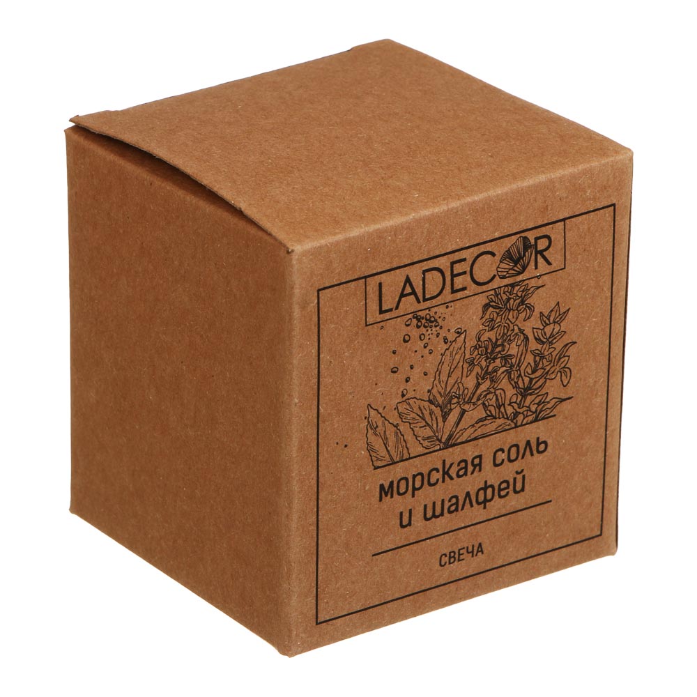 Свеча в банке ароматическая тм LADECOR 6x6,5 см, 80 г, парафин, 3 вида, арт.№ 562-150