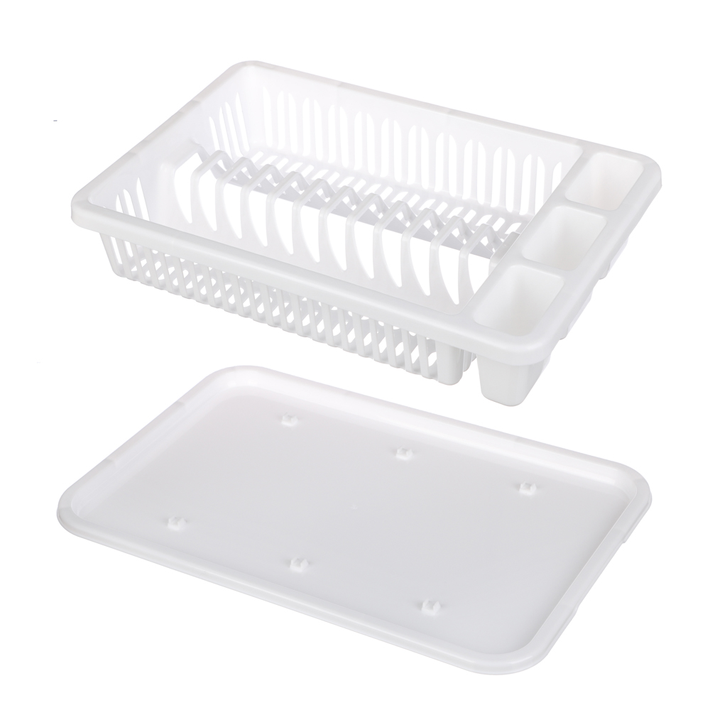 Сушилка для посуды, пластик, цвет белый, арт.№ 485-180