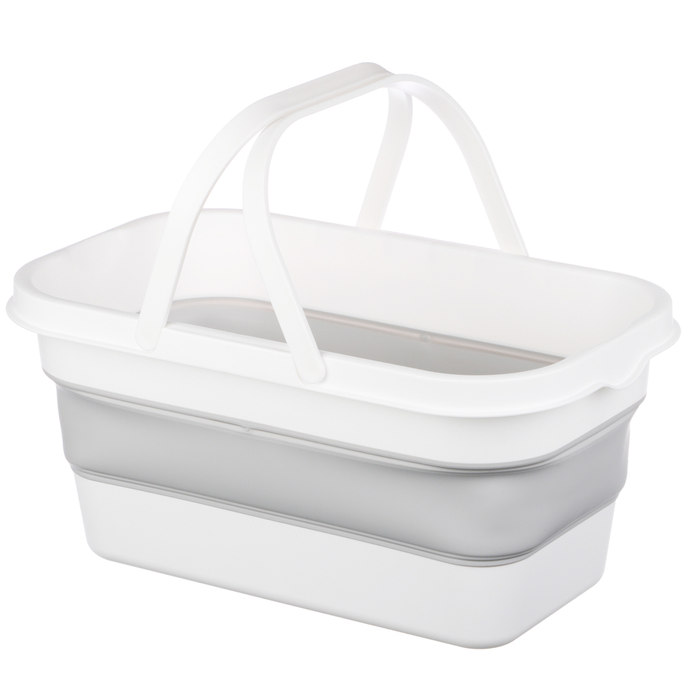 Ведро ФЛЕКС 16л прямоугольное складное, смоки, М 2427, арт.№ 407-090