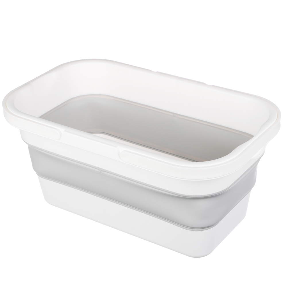 Ведро ФЛЕКС 16л прямоугольное складное, смоки, М 2427, арт.№ 407-090