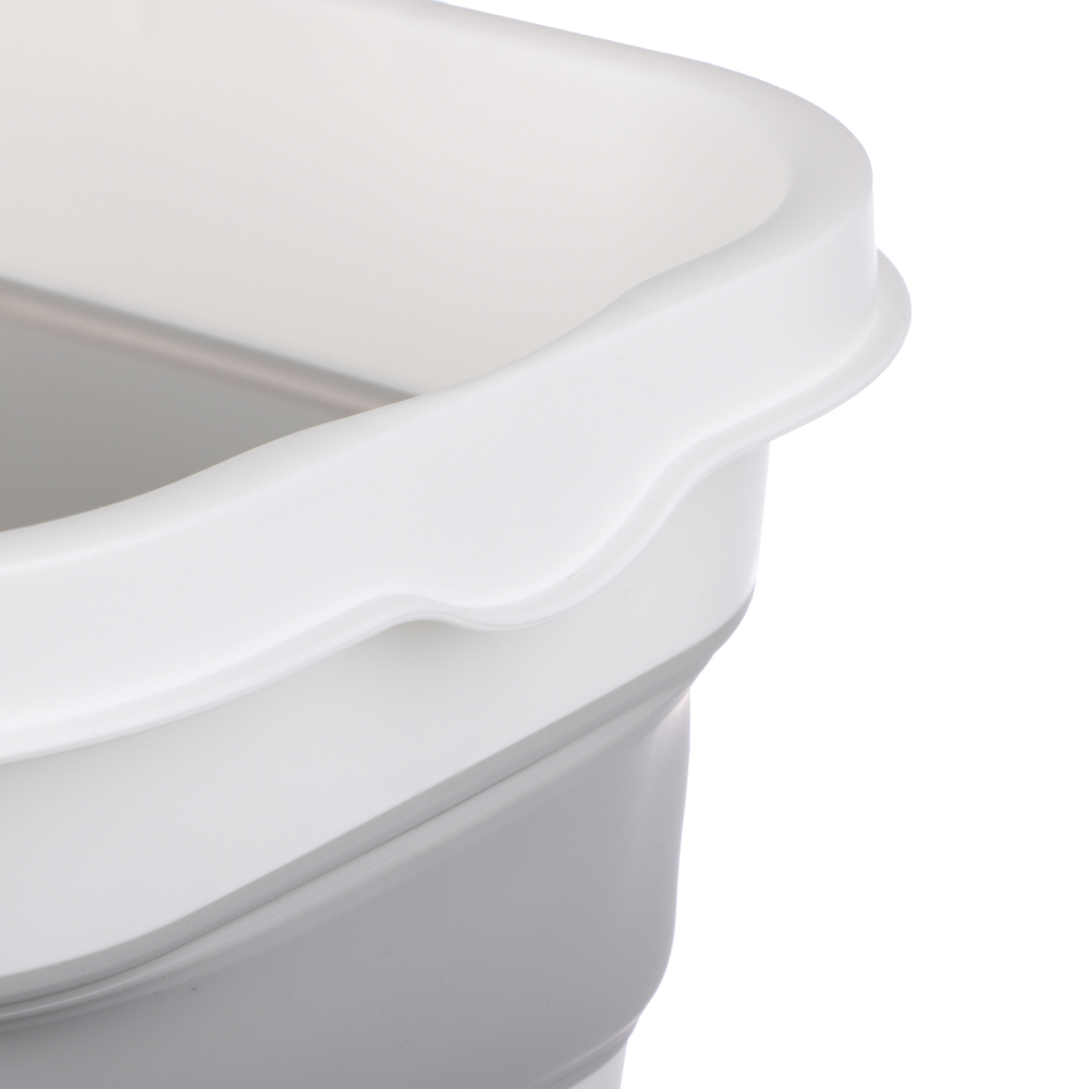 Ведро ФЛЕКС 16л прямоугольное складное, смоки, М 2427, арт.№ 407-090