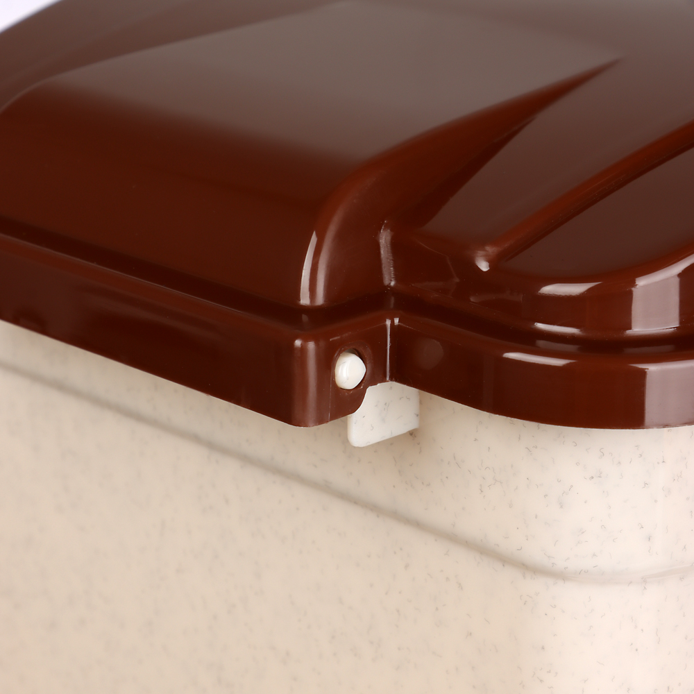 Контейнер для мусора с педалью 7л, бежевый мрамор, М 2890, арт.№ 407-092