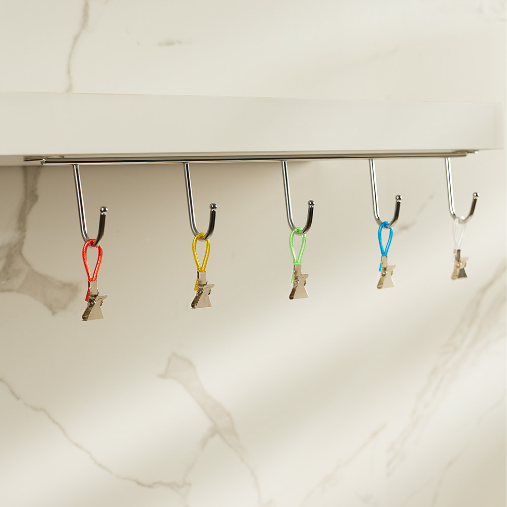 Держатели для полотенец тм VETTA, сталь Q195, ПВХ, нейлон, 5шт, арт.№ 444-147